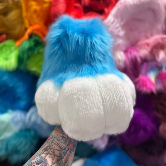 Electric Blue Plantigrade Feet Paws