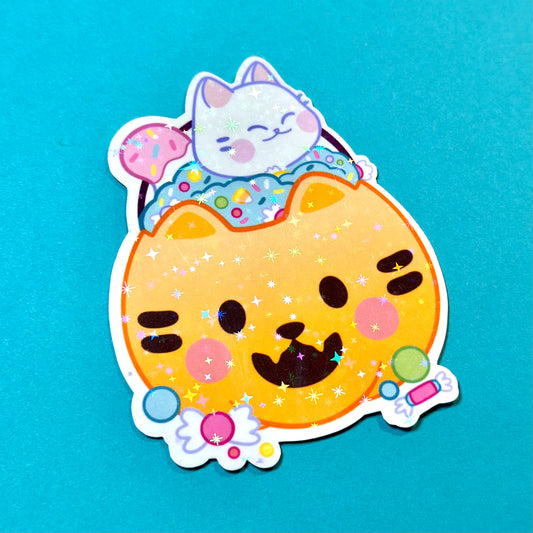 Halloween Candy Holographic Sticker