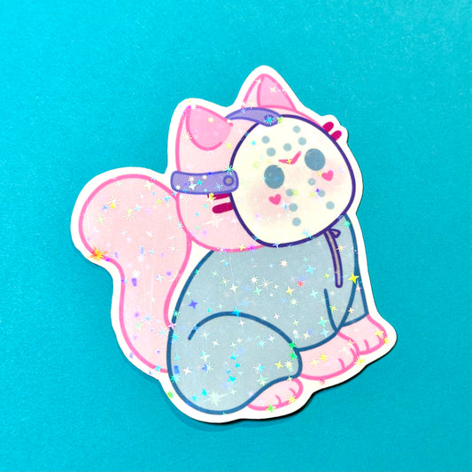 Pastel Jason Kitty Holographic Sticker