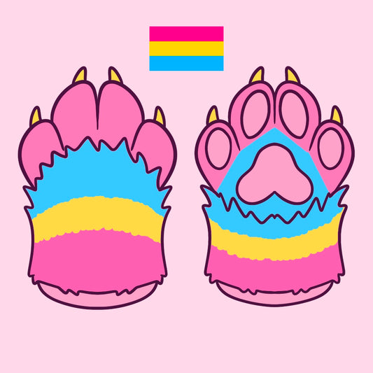 Pansexual Hand Paw Gloves