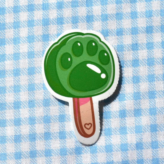 Green Pawsicle Sticker