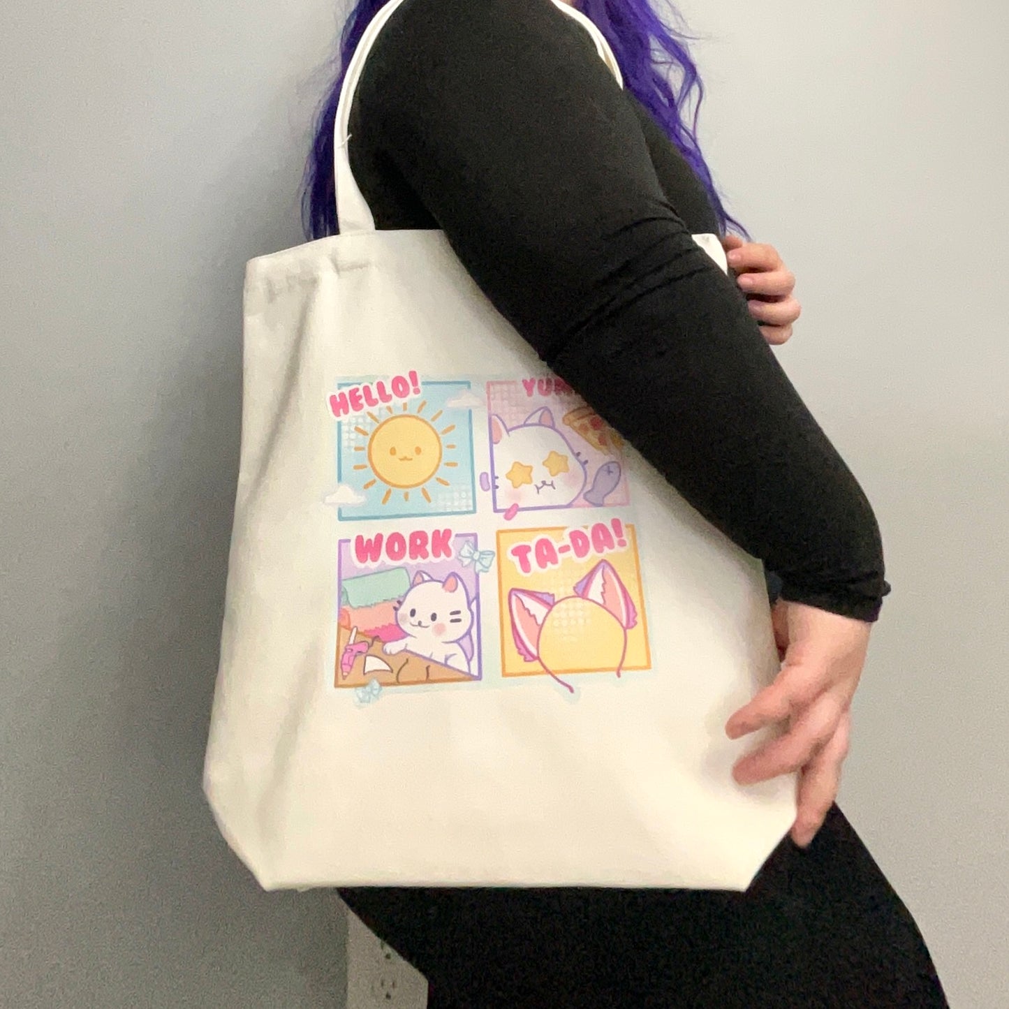 Work With Me! Kitty Tote Bag