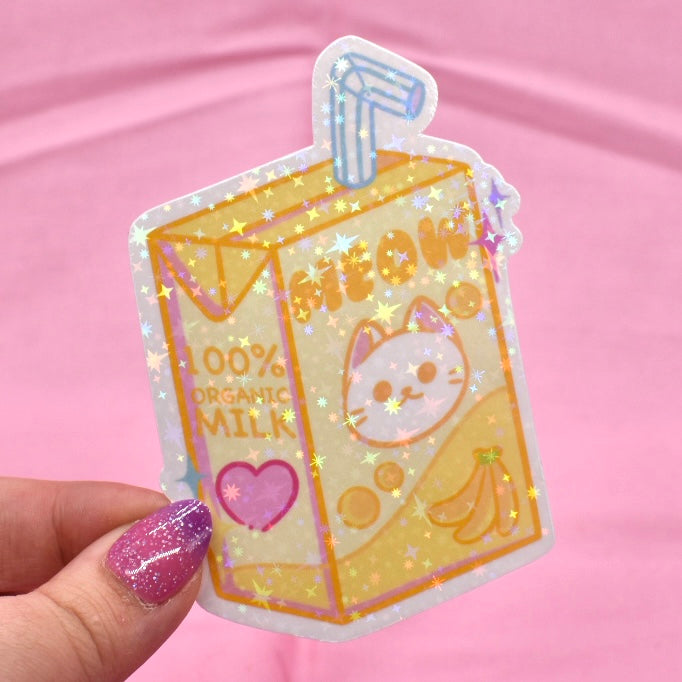 Milk & Juice Boxes Holographic Sticker