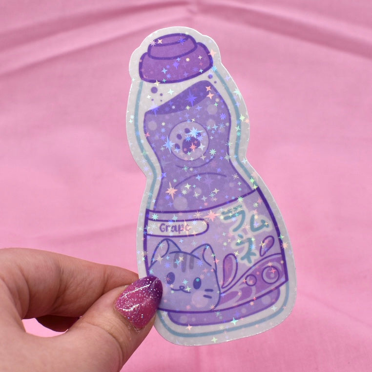 Ramune Kitty Holographic Sticker