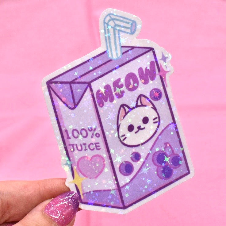 Milk & Juice Boxes Holographic Sticker