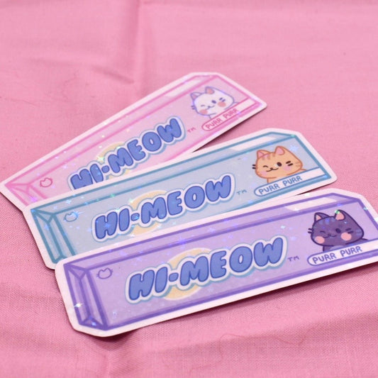 Hi-Meow Holographic Sticker