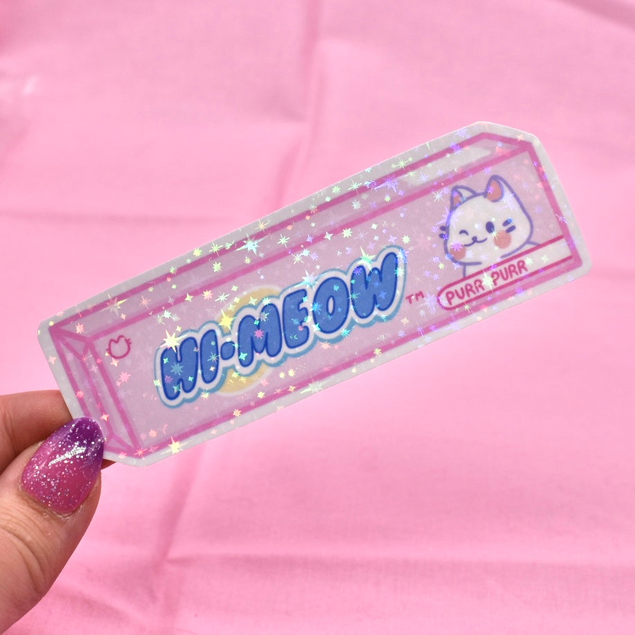 Hi-Meow Holographic Sticker