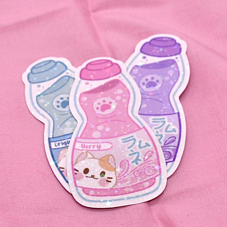 Ramune Kitty Holographic Sticker
