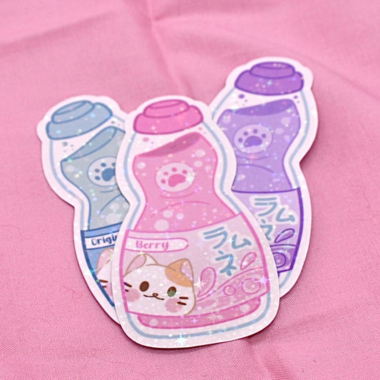 Ramune Kitty Holographic Sticker