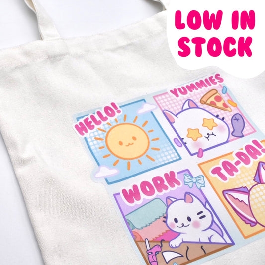 Work With Me! Kitty Tote Bag