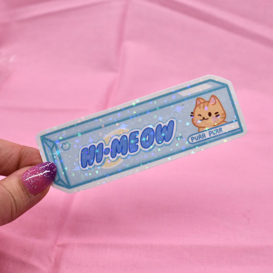 Hi-Meow Holographic Sticker