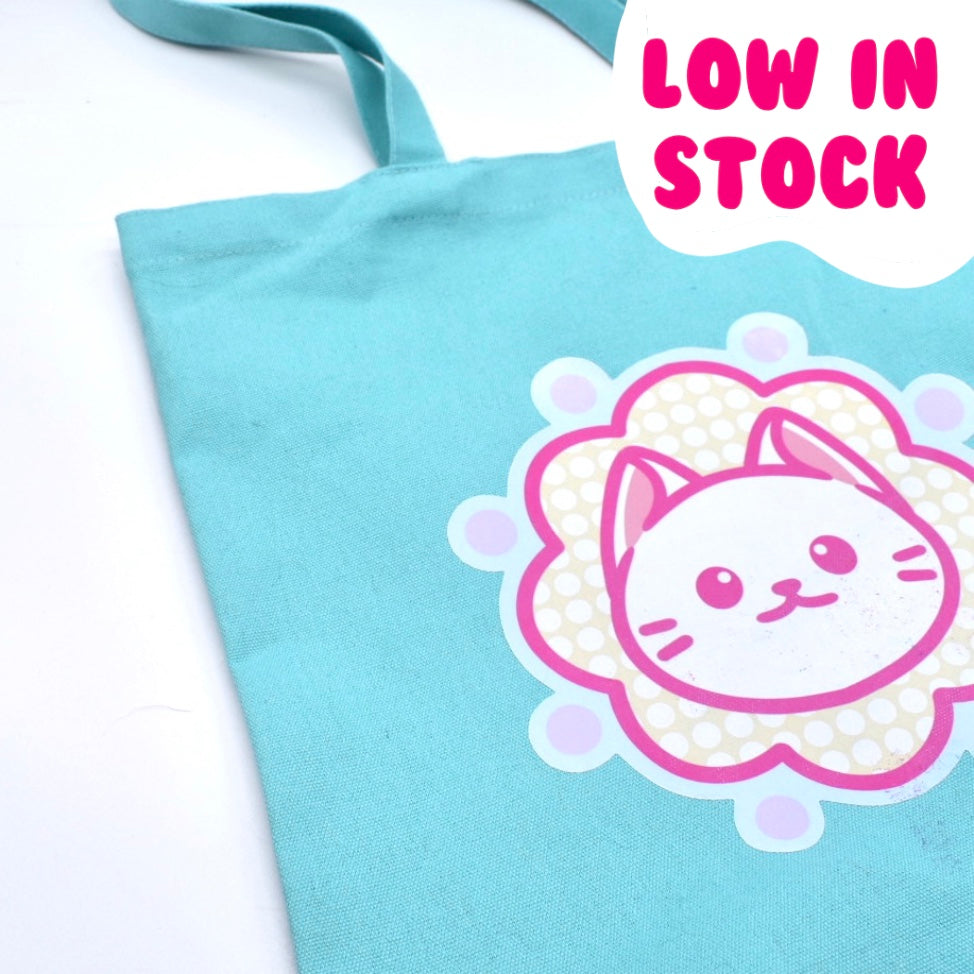 Flower Kitty Tote Bag