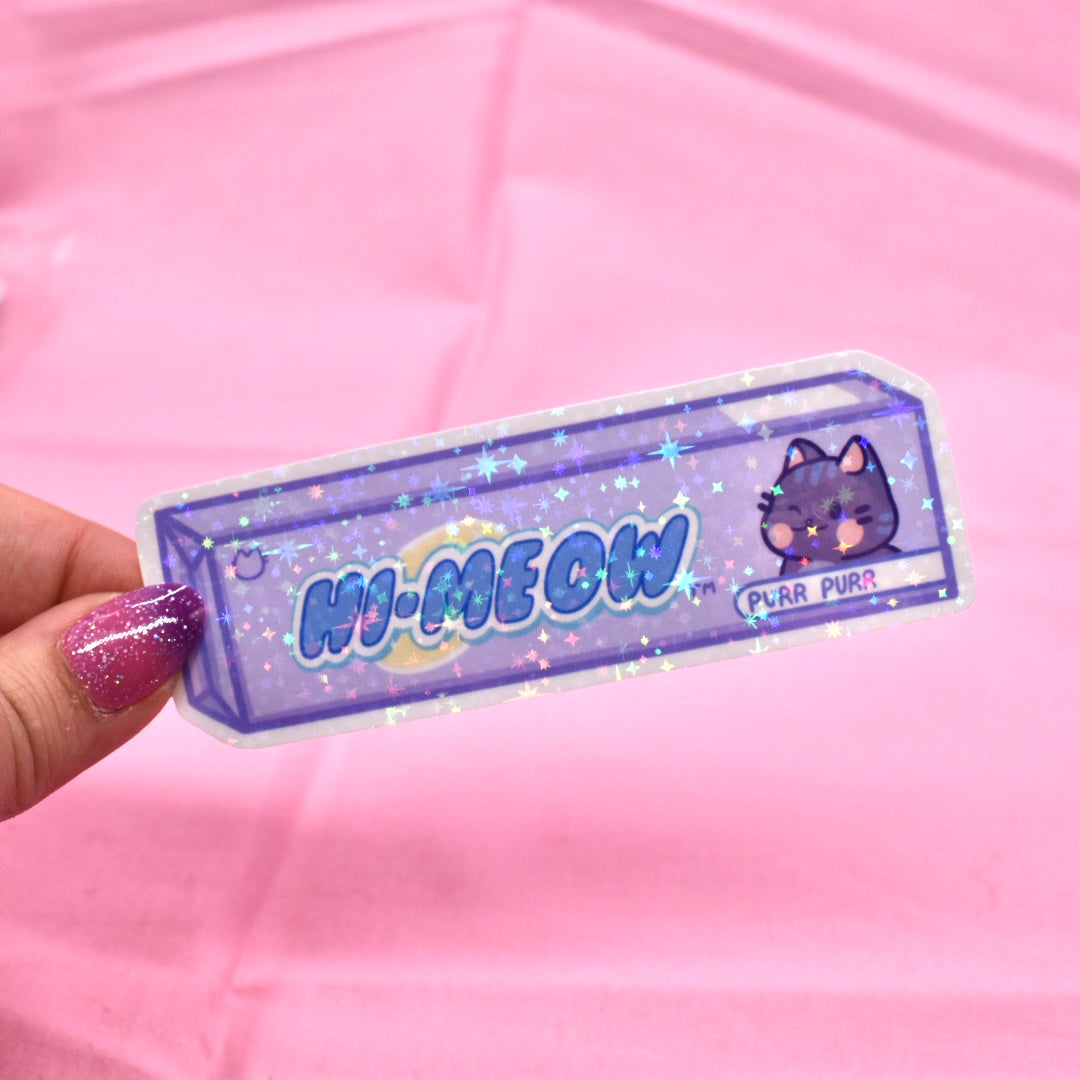 Hi-Meow Holographic Sticker