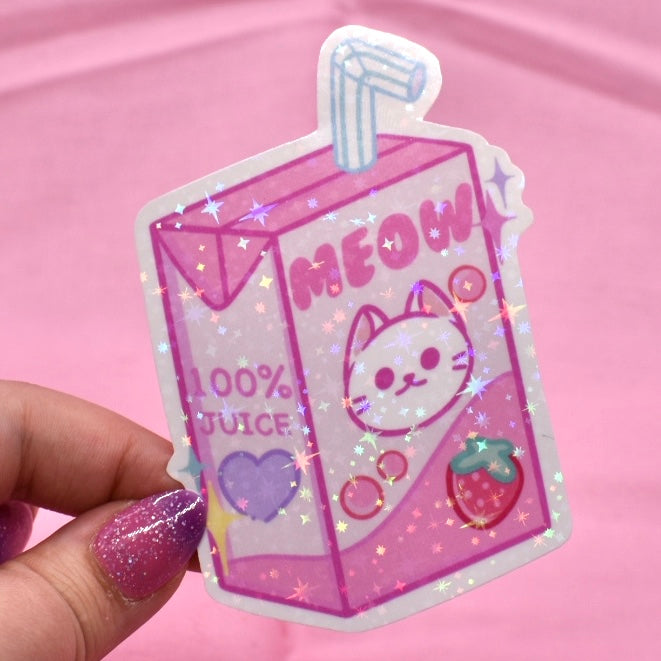 Milk & Juice Boxes Holographic Sticker