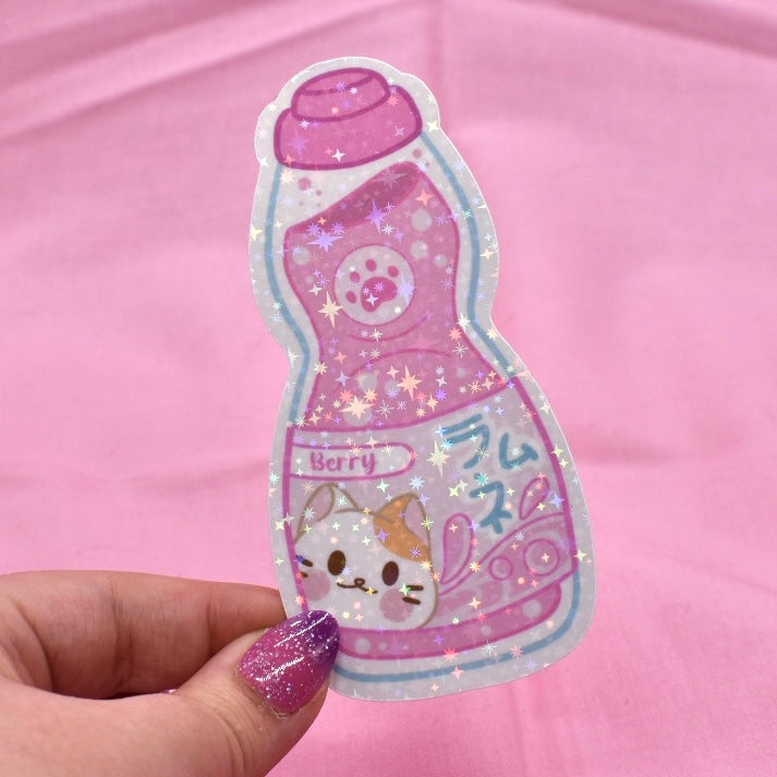 Ramune Kitty Holographic Sticker