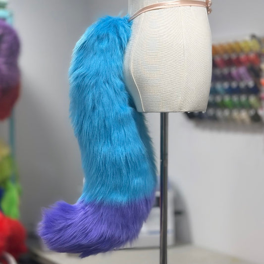 Blue & Periwinkle Fox / Wolf Tail