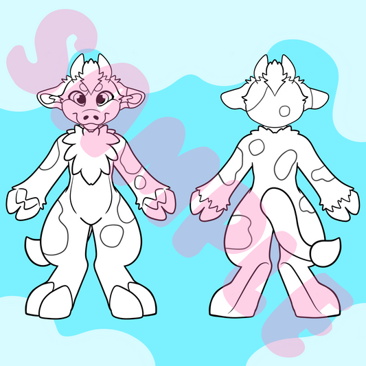 (TOONY) Cow Character Sheet Template