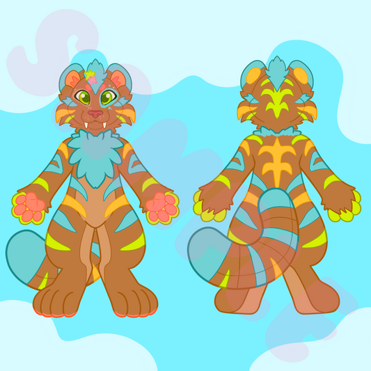 (TOONY) Tiger Character Sheet Template