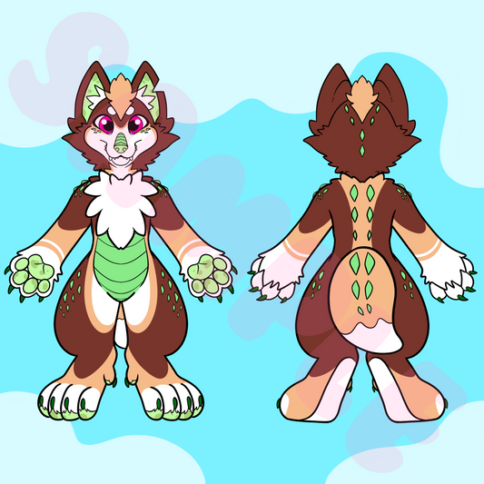 (TOONY) Fox/Wolf Character Sheet Template