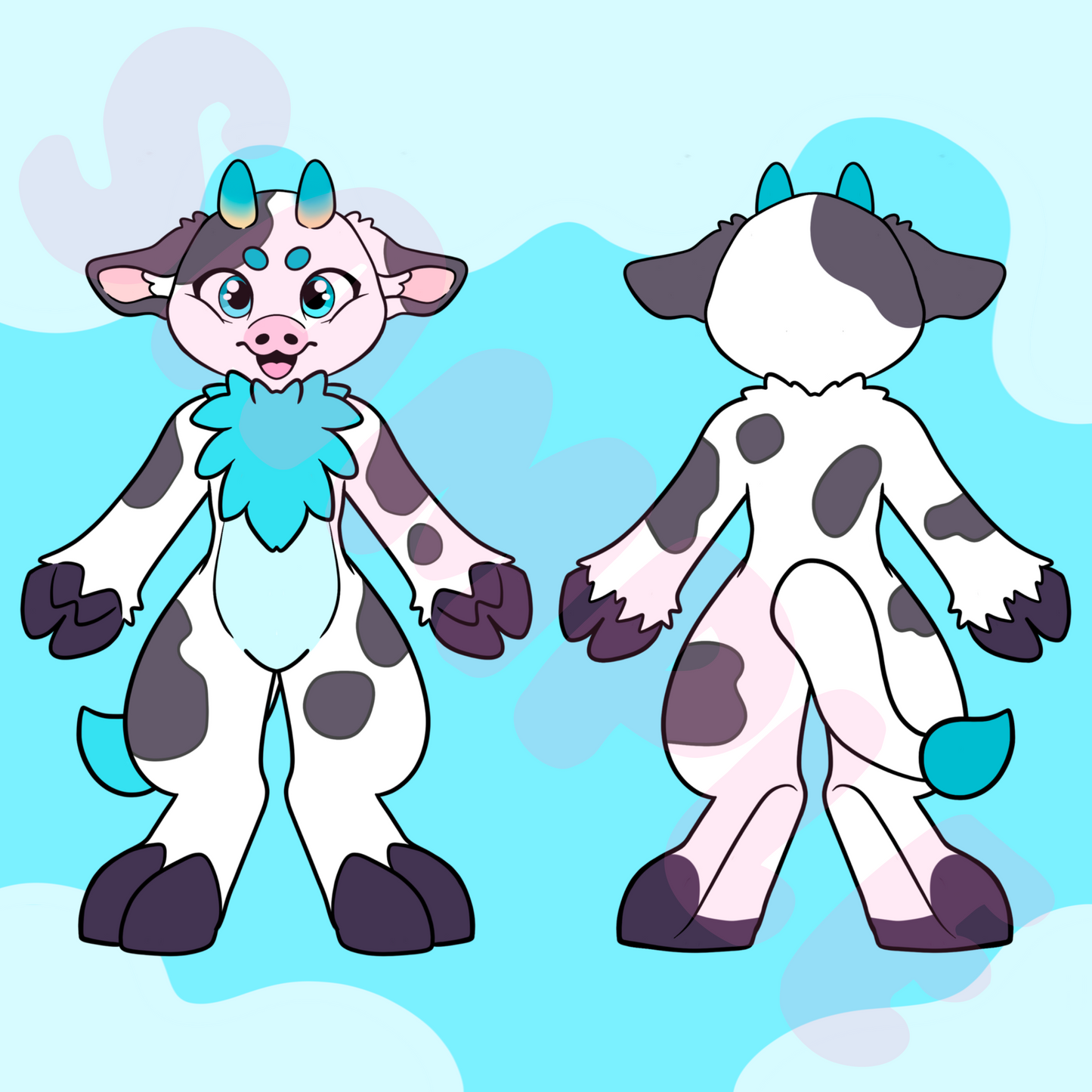 (KEMONO) Cow Character Sheet Template