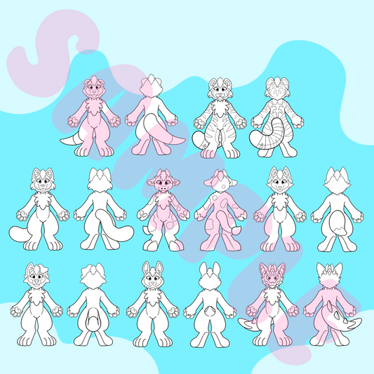 (TOONY) Character Sheet Template Bundle