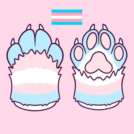 Trans Hand Paw Gloves