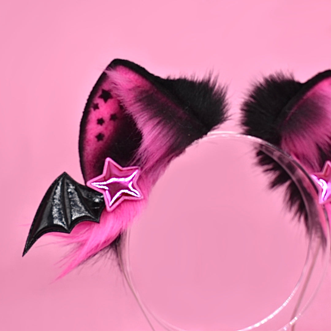 Batty Kitten Ears (UV Reactive)