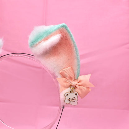 Mint Bear Kitten Ears