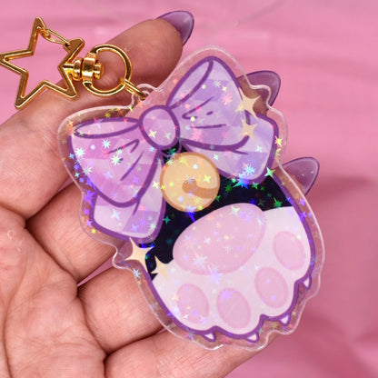 Acrylic Holographic Paw Keychain NEW