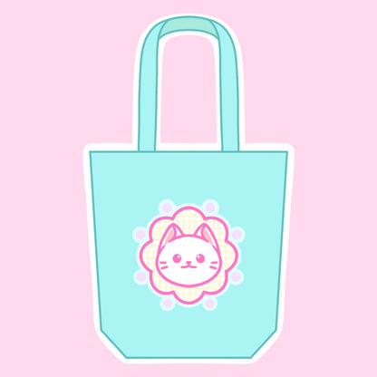 Flower Kitty Tote Bag