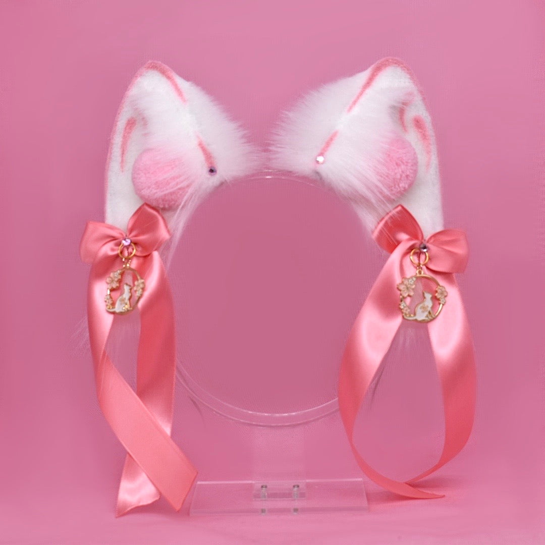 Pink Kitsune Fox Ears