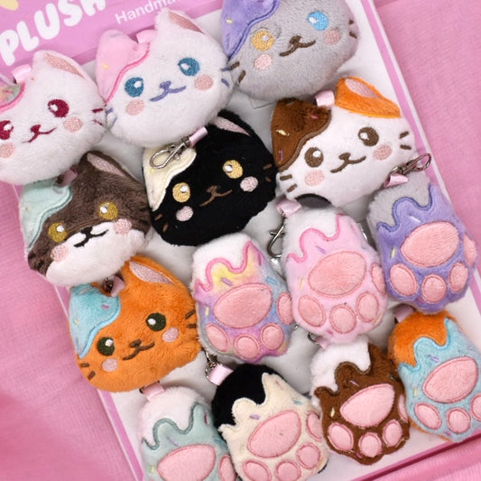 Mystery Ice Cream Plush Kitty Keychain